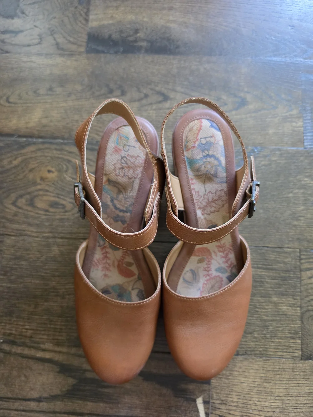 boc Tan Closed-Toe Clog Mules with Ankle Strap - Picture 6 of 6
